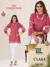 Clara By Blue Hills Rayon Embroidery Surat Ladies Top Wholesale Market